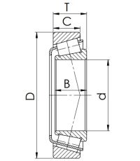 Конический роликовый подшипник 2007124 (32024 X)