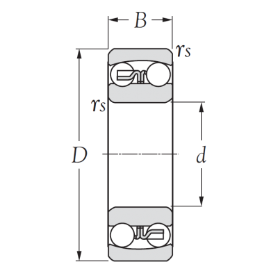 Двухрядный шариковый подшипник 1204