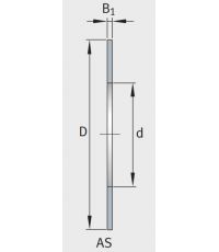 Игольчатый подшипник упорное кольцо AS 2542