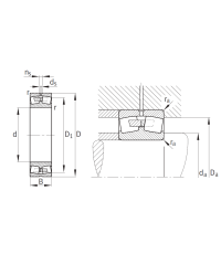 Сферический роликовый подшипник FAG 23032-E1A-M