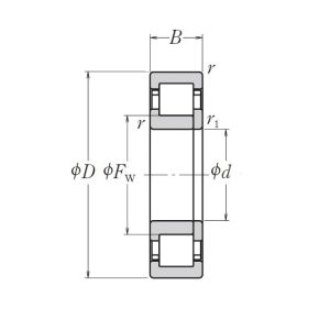 Роликовый цилиндрический подшипник NUP 309 EW C3