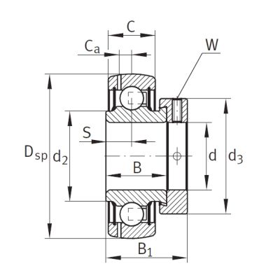 Корпусный подшипник GRAE 40 XL NPP B