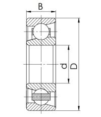 Радиально-упорный шариковый подшипник 46315 Л (7315 ACM)