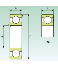 Миниатюрный шариковый подшипник MR 104 ZZ (L1040 ZZ)