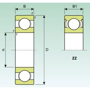 Миниатюрный шариковый подшипник MR 104 ZZ (L1040 ZZ)