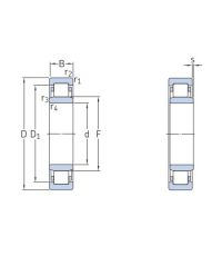 Роликовый цилиндрический подшипник NU 320 ECM/C3