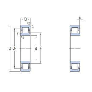 Роликовый цилиндрический подшипник NU 320 ECM/C3