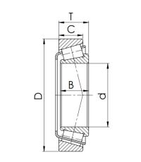 Конический роликовый подшипник 27311 (31311)