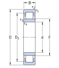 Роликовый цилиндрический подшипник NU 315 ECP/C3