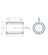 Подшипник линейный LBCD 20 D-2LS