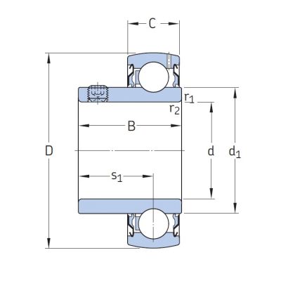 Корпусный подшипник YAT 205-100