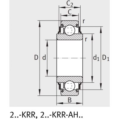 Закрепляемый подшипник 207 XL KRR-AH03