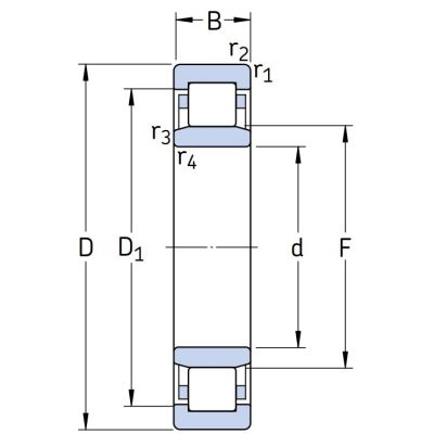 Роликовый цилиндрический подшипник NU 317 ECJ/C3