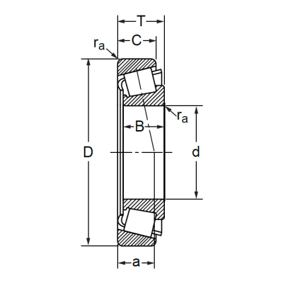 Конический роликовый подшипник 7311 (30311)