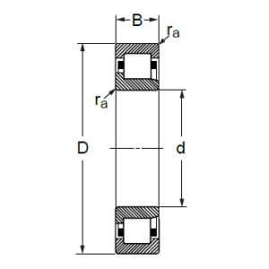 Цилиндрический роликовый подшипник 42520 C4 (NJ 2220 C4)