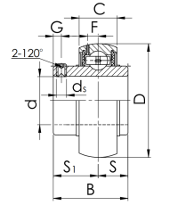 Корпусный подшипник UC 215 (480215 )