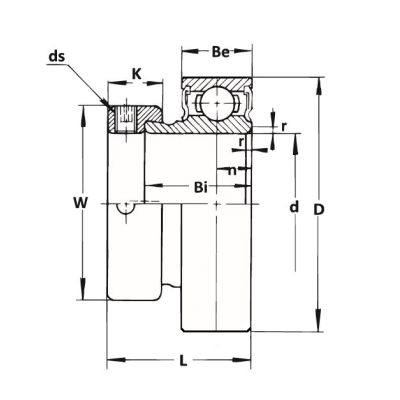 Корпусный подшипник KHR 205 AE