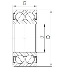 Радиально-упорный шариковый подшипник 3056206 2RS (3206 A2RSTN)