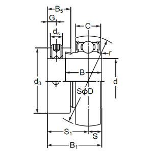 Корпусный подшипник SA 210 (AEL 210)