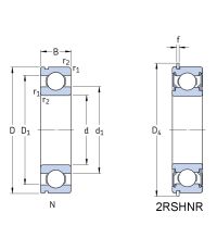 Высокотемпературный подшипник 6201-2RSHNR/C3GJN