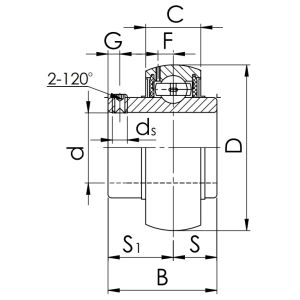 Корпусный подшипник UC 204