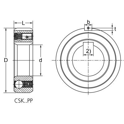 Подшипник обгонной муфты CSK 15 PP