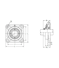 Подшипниковый узел UCF 205-104