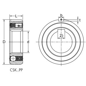 Подшипник обгонной муфты CSK 25 PP