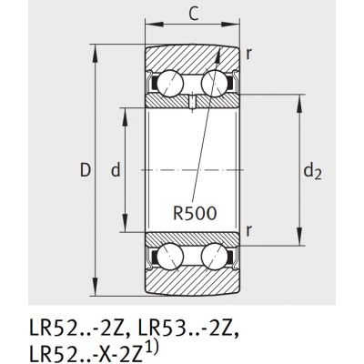 Подшипник LR 5205 X 2Z TVH XL