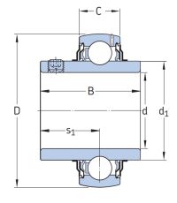 Корпусный подшипник YAR 206-104-2F