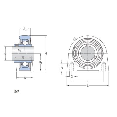 Подшипниковый узел SYF 40 TF