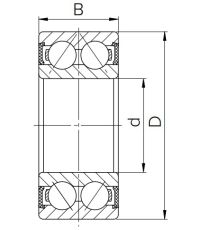 Радиально-упорный шариковый подшипник 3056304 2RS (3304 2RS)