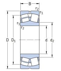 Сферический роликовый подшипник 23124 CC/C3W33