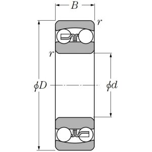 Двухрядный шариковый подшипник 1318