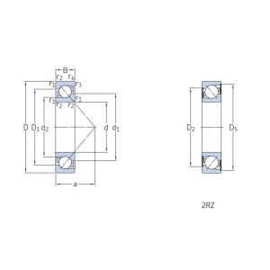 Однорядный шариковый подшипник 7205 BE 2RZP