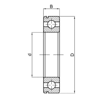 Шариковый однорядный подшипник 50311 (6311 N)