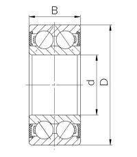 Радиально-упорный шариковый подшипник 3056206 2RS (3206 2RS)