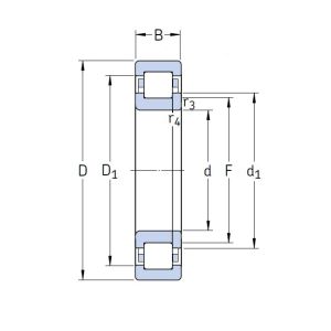 Роликовый цилиндрический подшипник NUP 2307 ECP