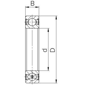 Шариковый однорядный подшипник 180502 T (62202 2RS T)