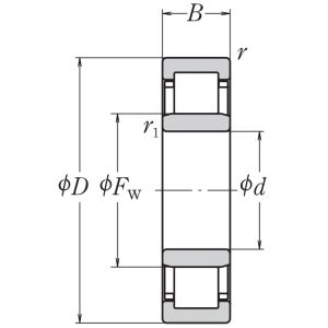 Роликовый цилиндрический подшипник NU 313 W C3