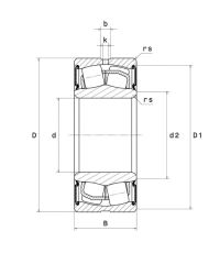 Сферический роликовый подшипник 23222-E1A-XL-M-C3